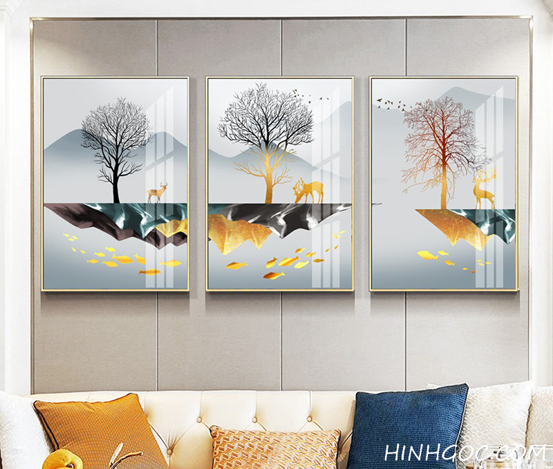 Modern Nordic landscape painting file - HG1043