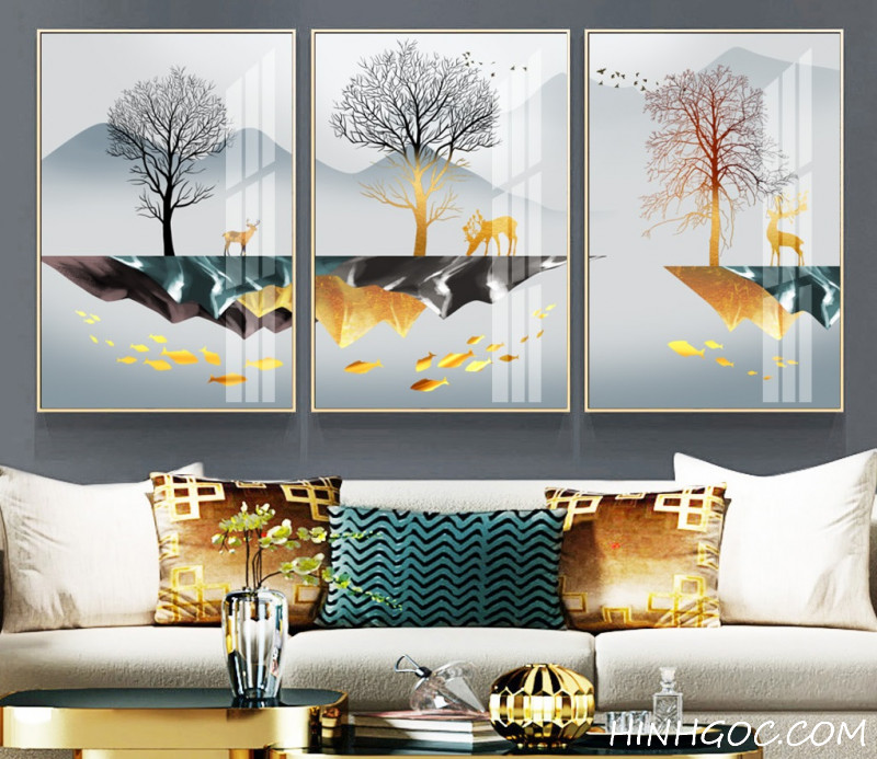 Modern Nordic landscape painting file - HG1043