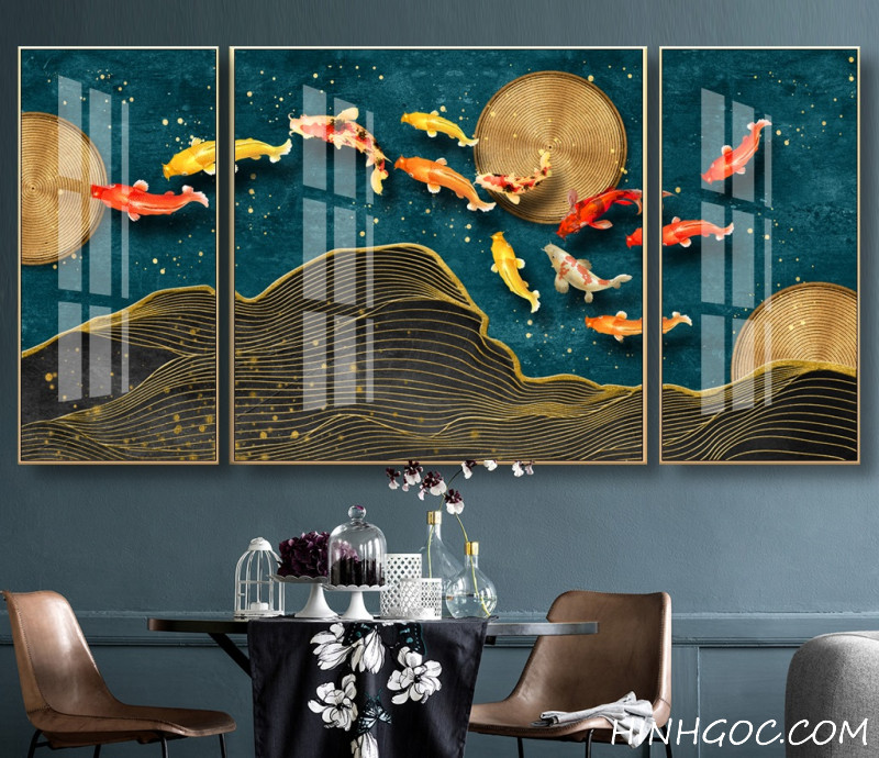 Modern abstract carp painting file - HG1048