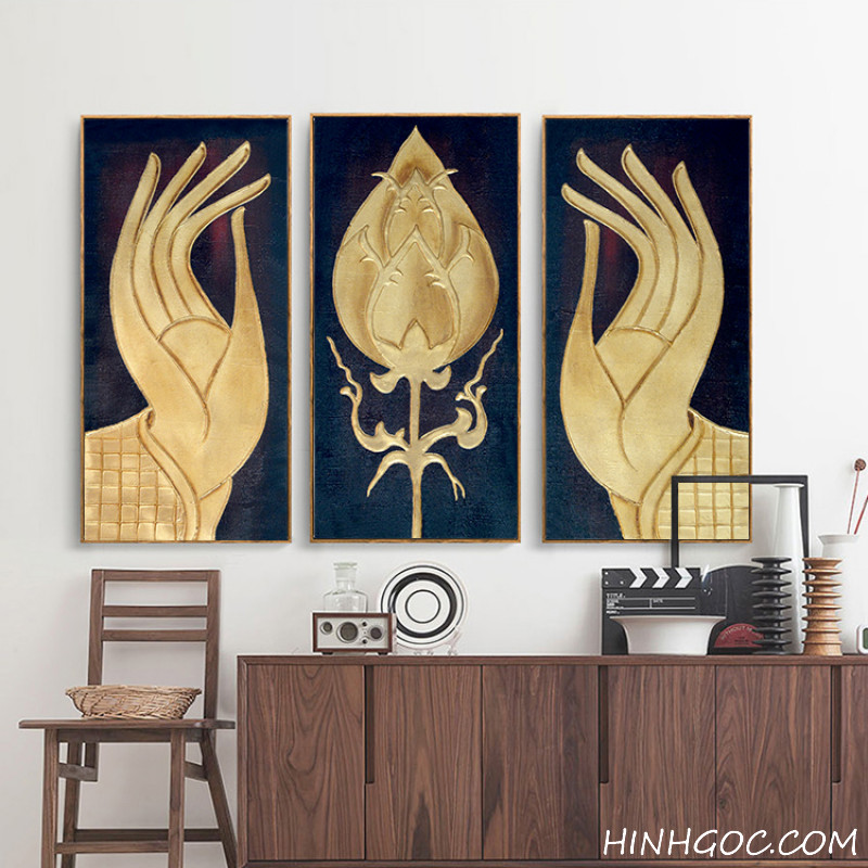 Buddha and Lotus Hand Painting File - HG330