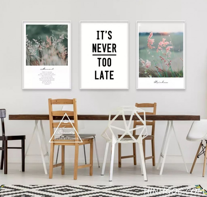 Picture file of 5 paintings combined with flowers and quotes - HG5008