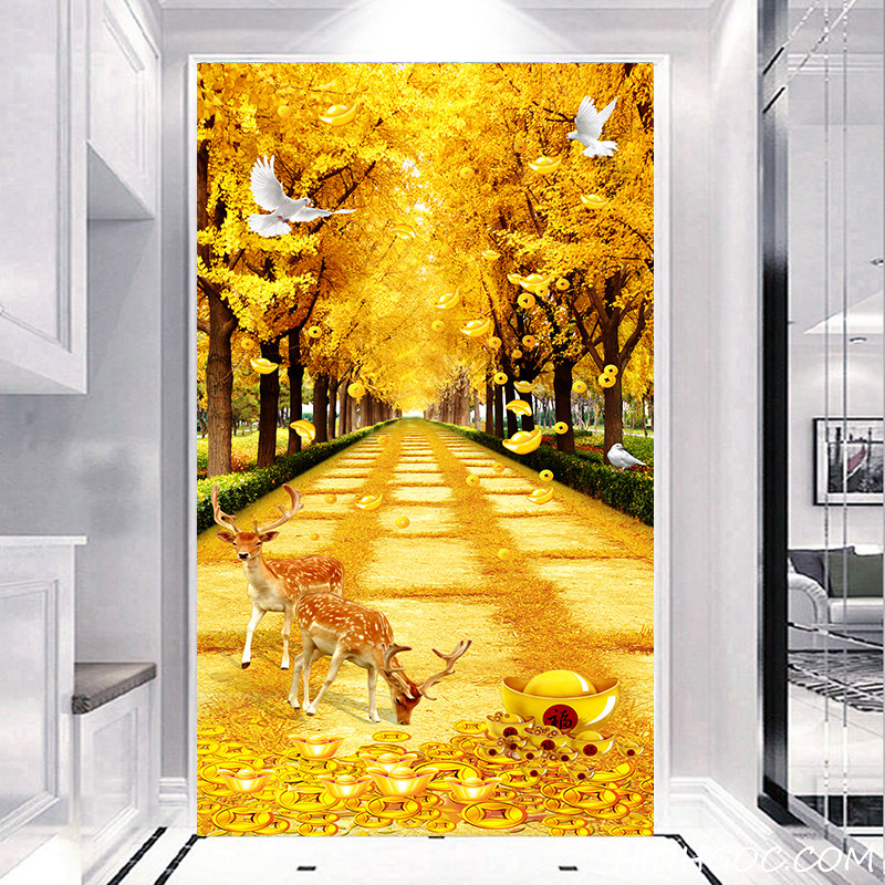 Deer and Gold Deer Landscape File - HG133