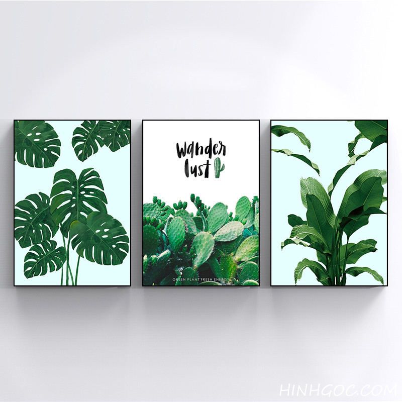 Tropical tree leaf and cactus decoration file - HG333