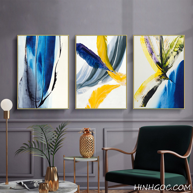 Nordic abstract feather painting file - HG334