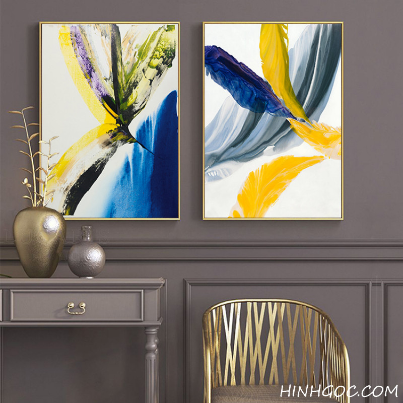 Nordic abstract feather painting file - HG334