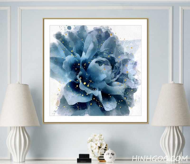 Hand-painted blue rose picture file - HG159