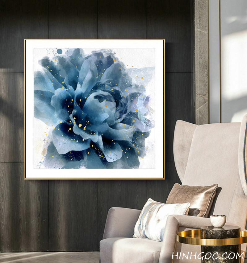 Hand-painted blue rose picture file - HG159