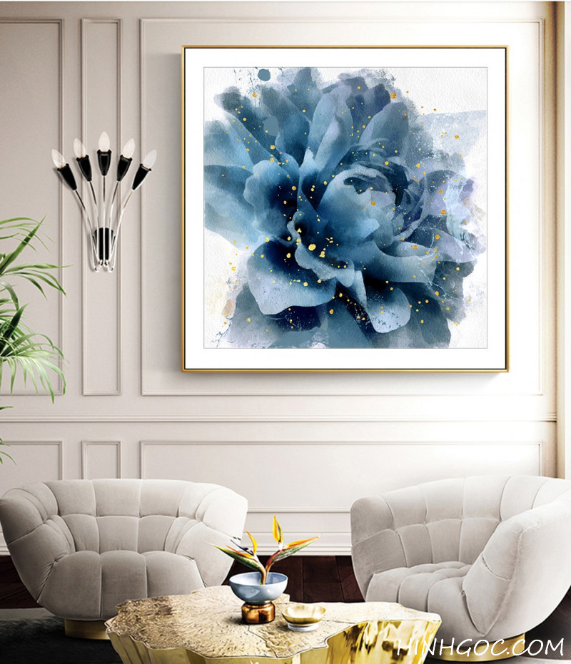 Hand-painted blue rose picture file - HG159