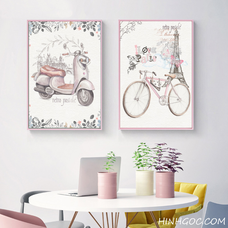 Hand-drawn Bicycle Bicycle Painting FIle - HG3012