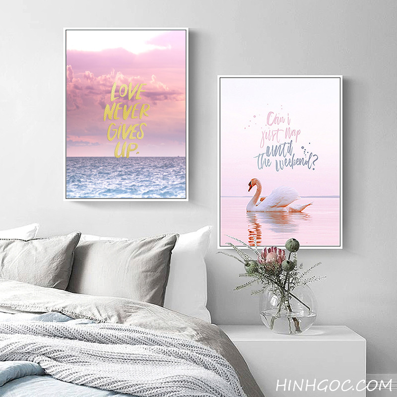 Painting file combining Nordic landscape and roses - HG343