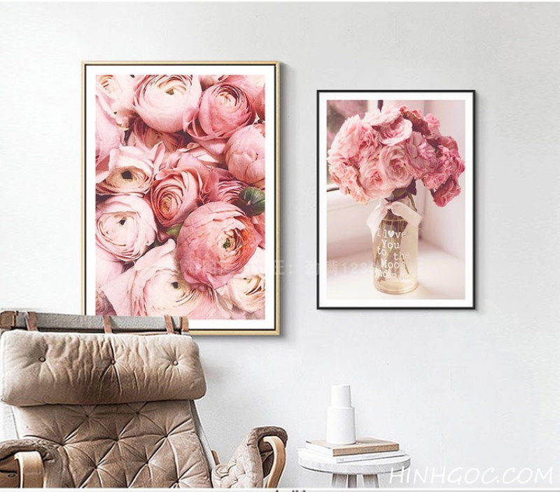 Painting file set of 3 decorative roses - HG3021