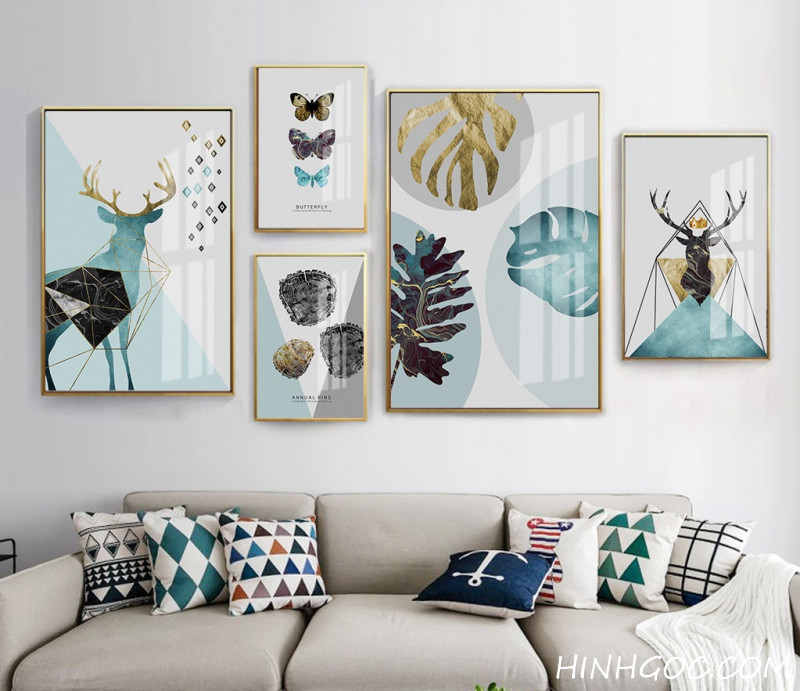 Modern Abstract Art Deer File - HG517