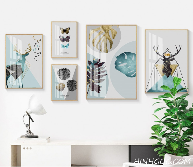 Modern Abstract Art Deer File - HG517