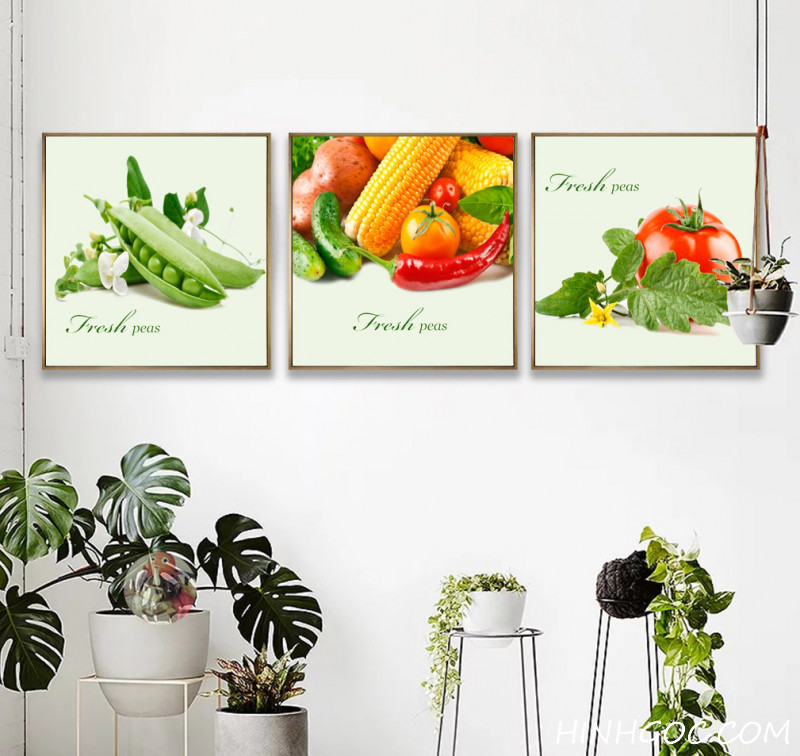 Picture file of 3 pictures of vegetables and fruits decorating the dining room - HG3024