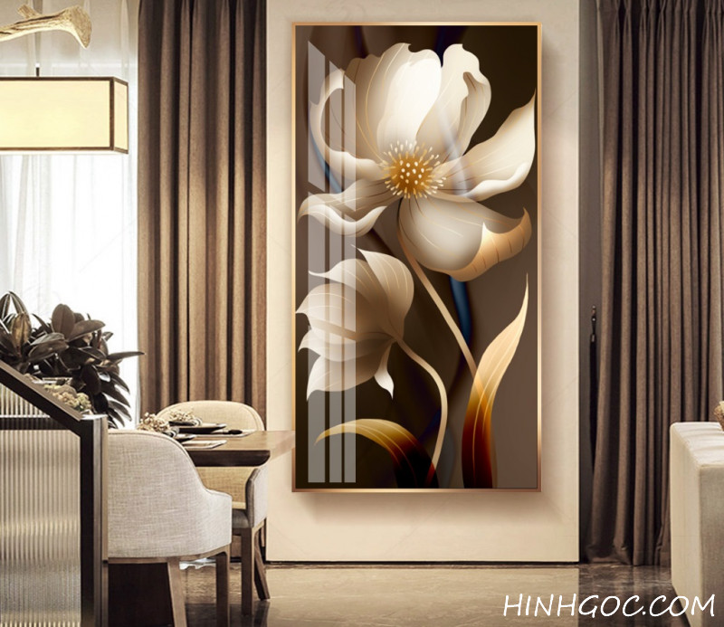 Modern hand-drawn flower painting file - HG166