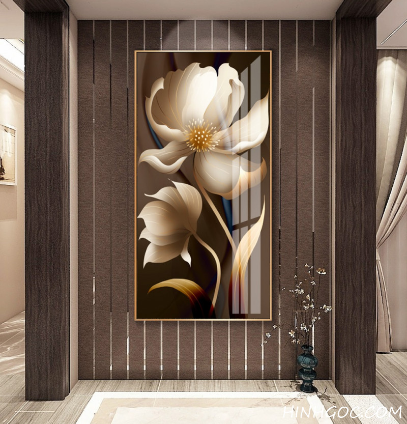 Modern hand-drawn flower painting file - HG166