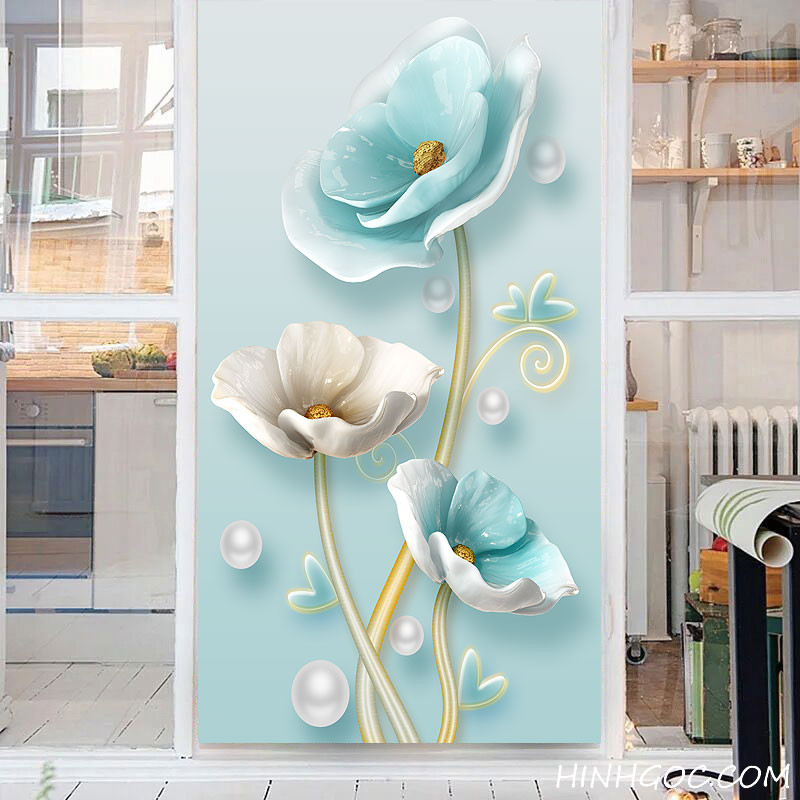 3D picture file of porcelain tulip relief - S005