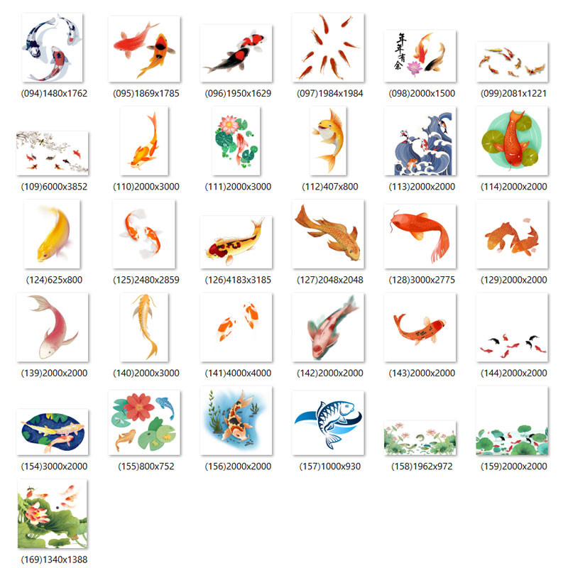 Free download 85 high quality PNG carp images - F108