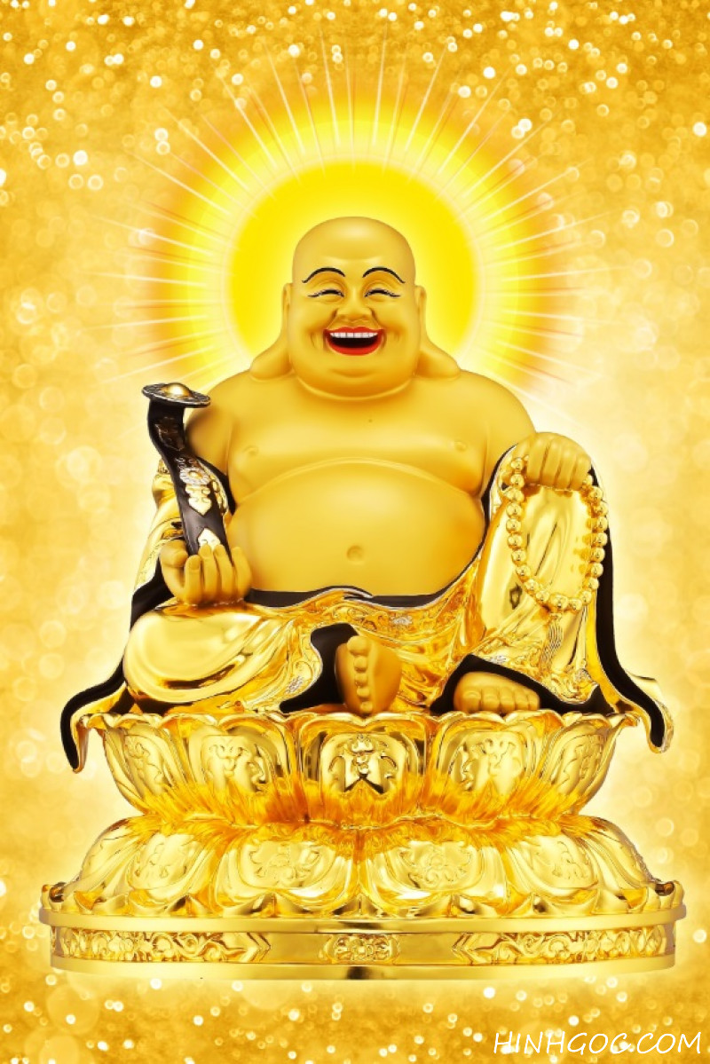 Yellow Maitreya Buddha painting file - HG176