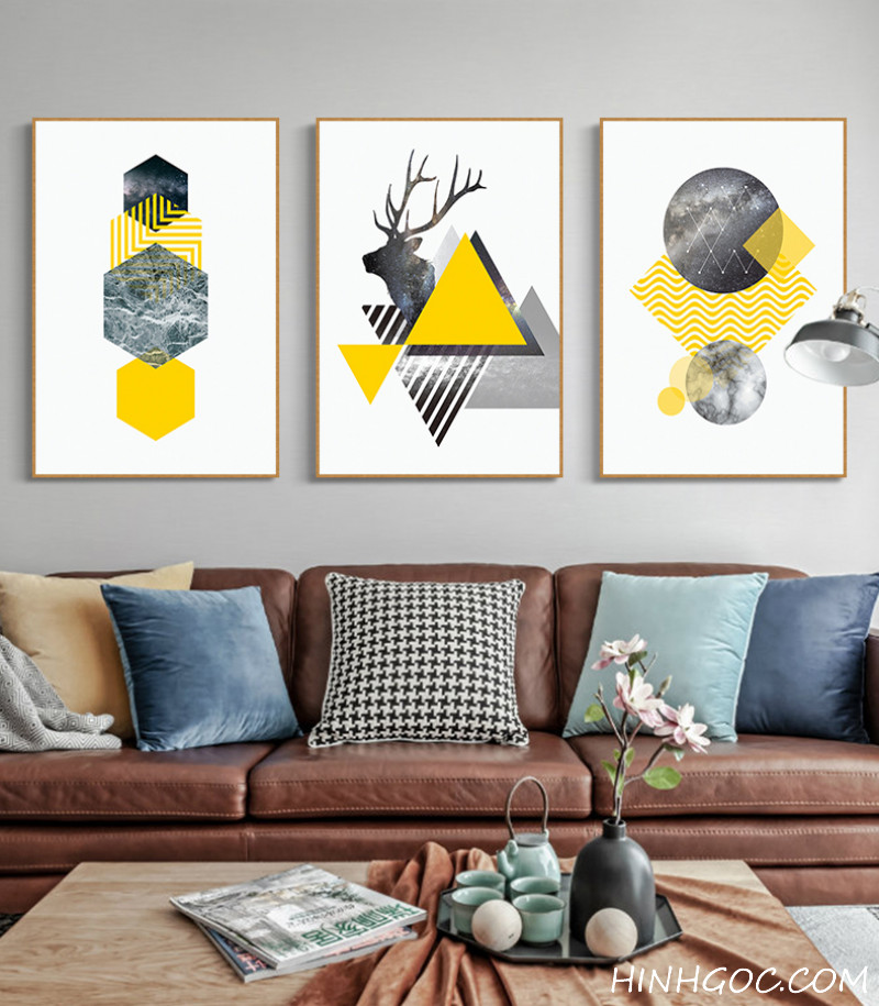 Geometric Abstract Deer Painting File - HG356