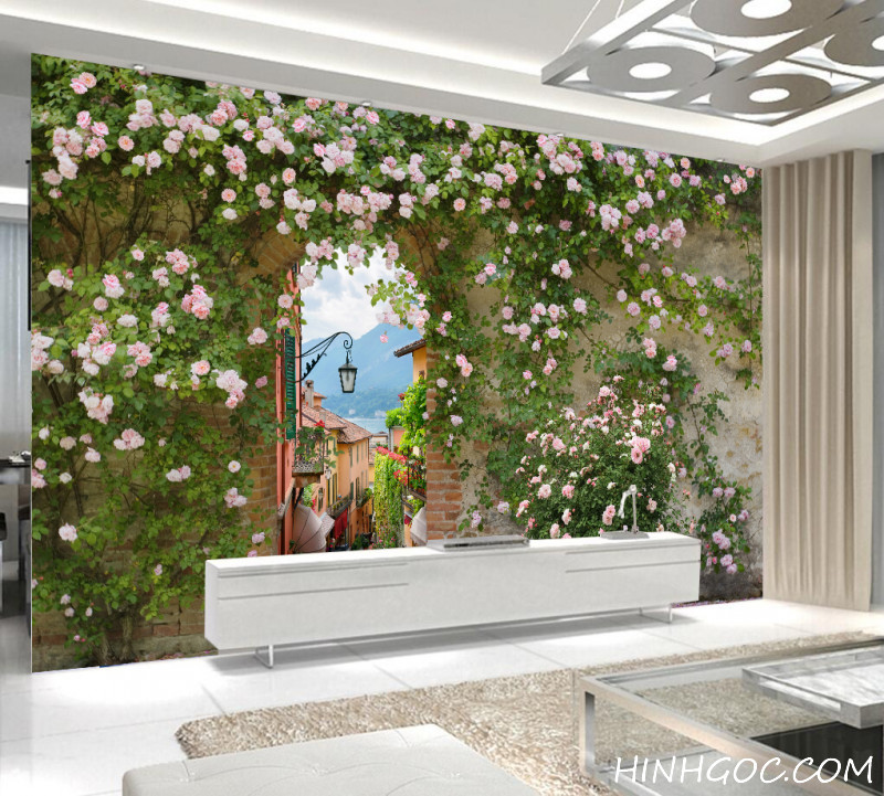 Climbing rose mural file - DT011