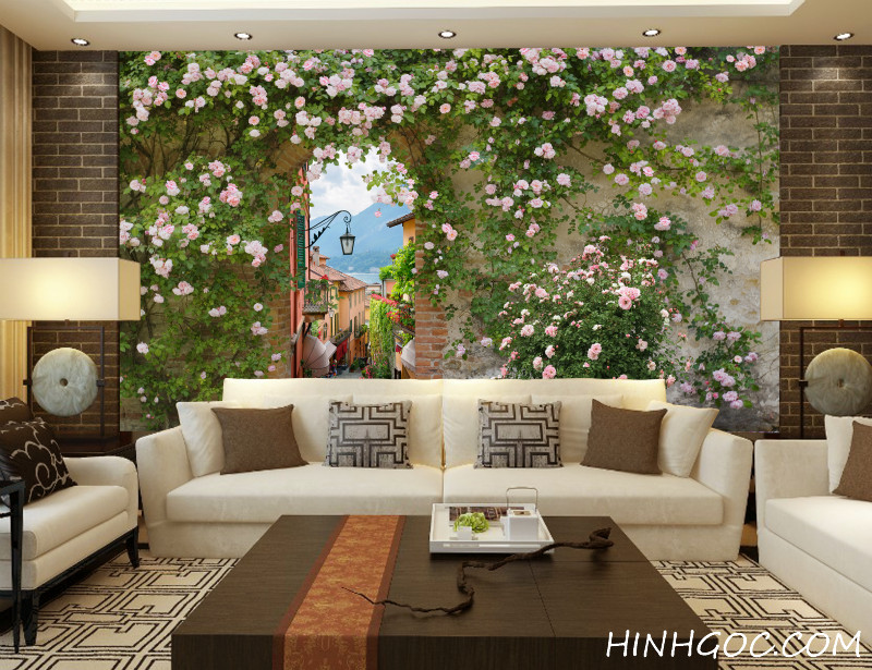 Climbing rose mural file - DT011