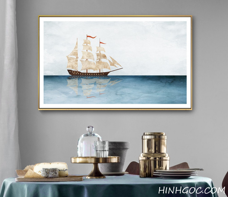 Sailboat painting file returned to the lighthouse - OP23487794