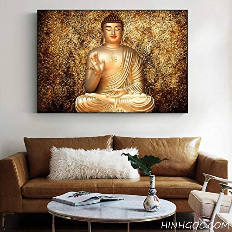 Thich Ca Mau ni gold Buddha painting file - OP14736814