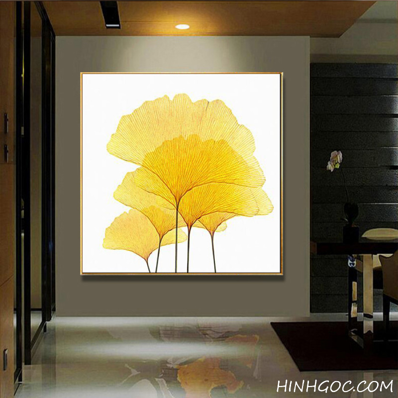 Yellow ginkgo leaf picture file - HL0002