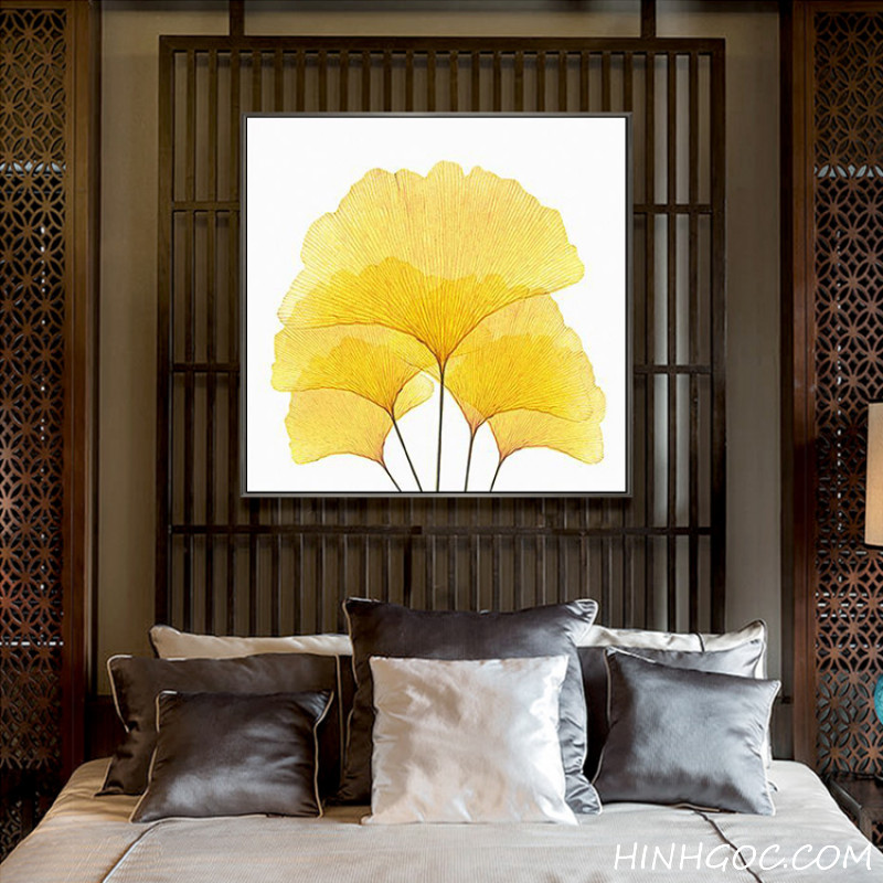 Yellow ginkgo leaf picture file - HL0002