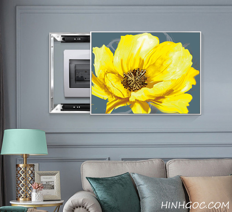 Modern hand-drawn yellow flower painting file - HG362