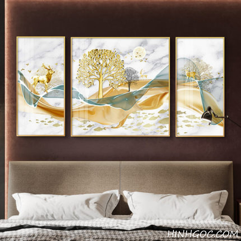 Modern Abstract Art Deer Landscape File - OP20455740