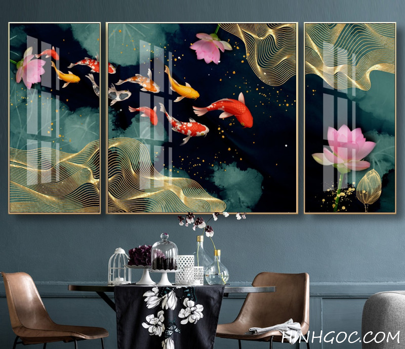 Carp lotus painting file - HG138