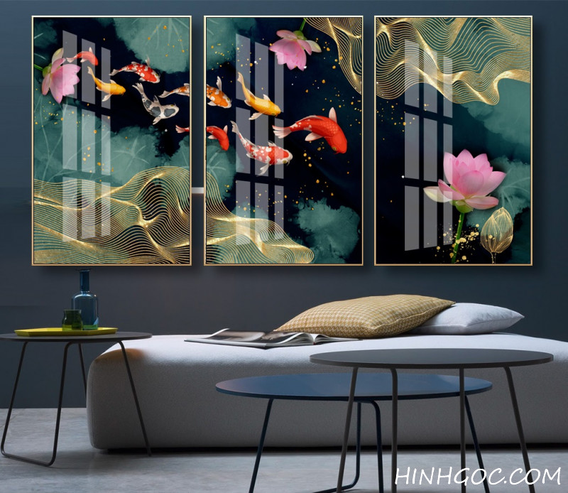 Carp lotus painting file - HG138