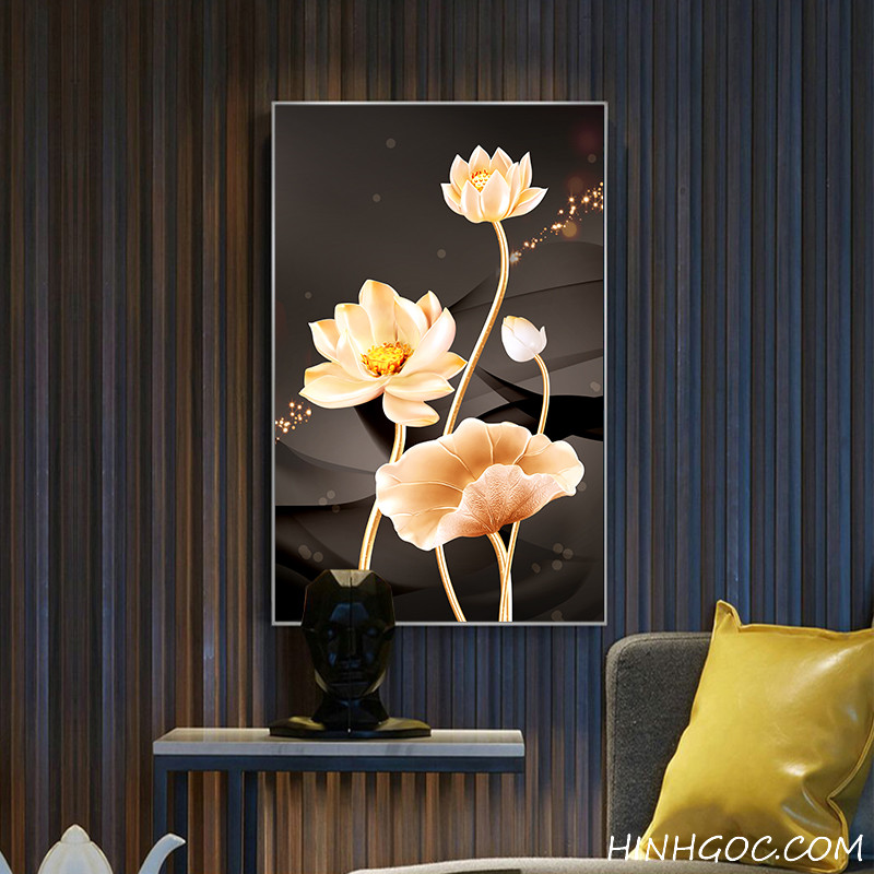 Picture file set of 3 3D lotus flowers - S004