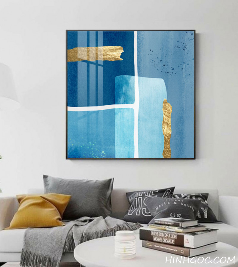 Abstract blue art file with hand drawn ink - OP22337670