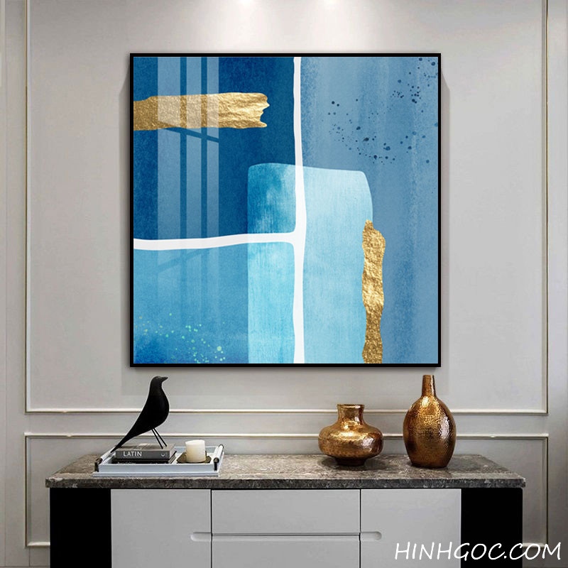 Abstract blue art file with hand drawn ink - OP22337670