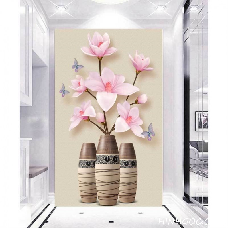 Porcelain magnolia vase painting file - SW1258003