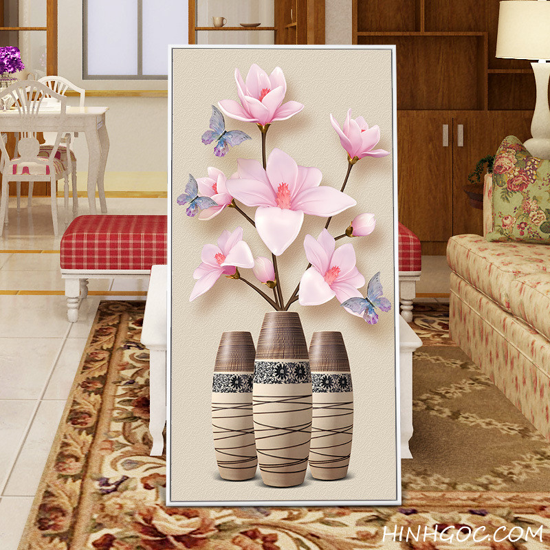 Porcelain magnolia vase painting file - SW1258003