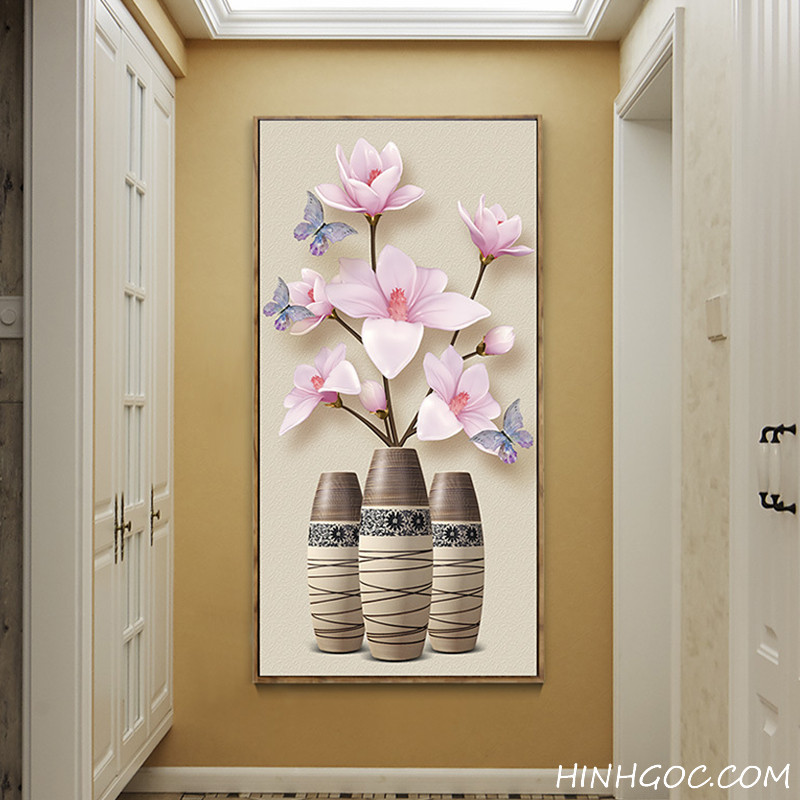 Porcelain magnolia vase painting file - SW1258003