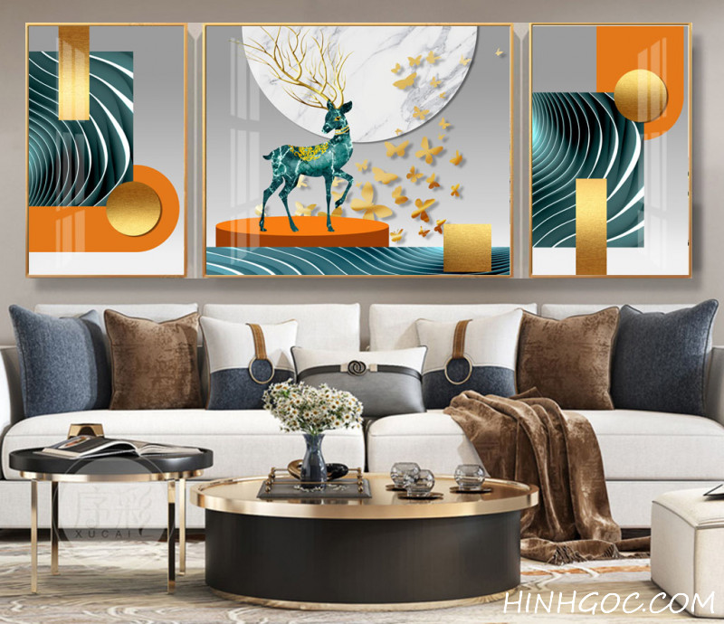 Modern Crystal Wall Hanging Art File - Deer - HQ - 037