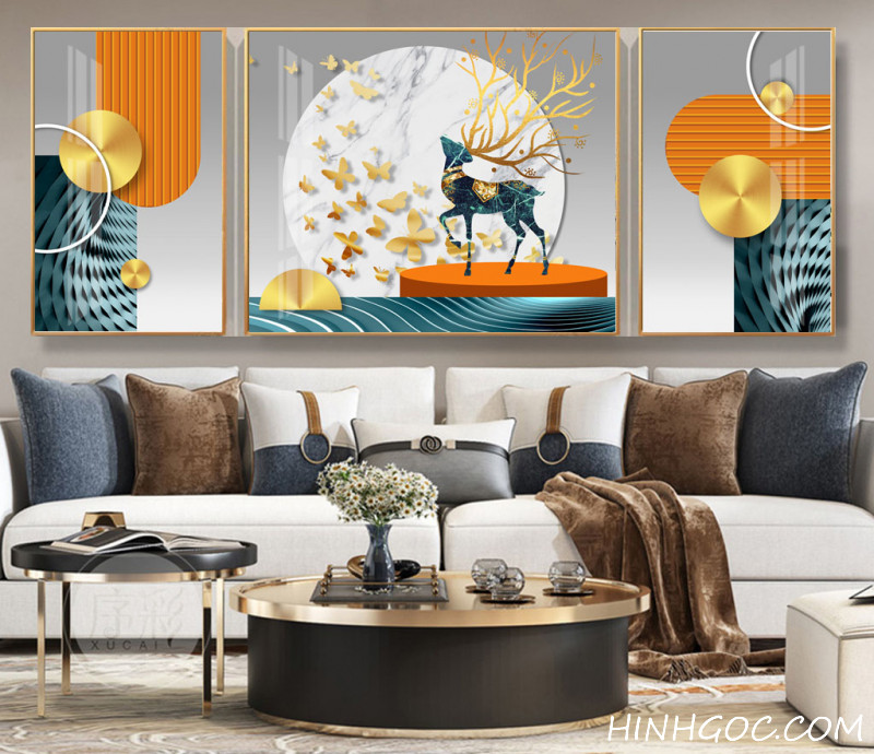 Modern Crystal Wall Hanging Art File - Deer - HQ - 038