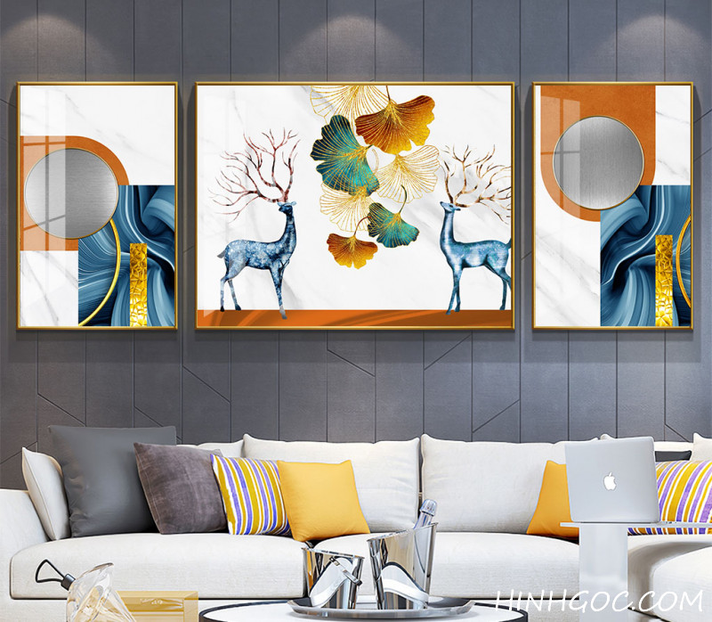Modern Crystal Wall Hanging Art File - Deer - HQ - 034