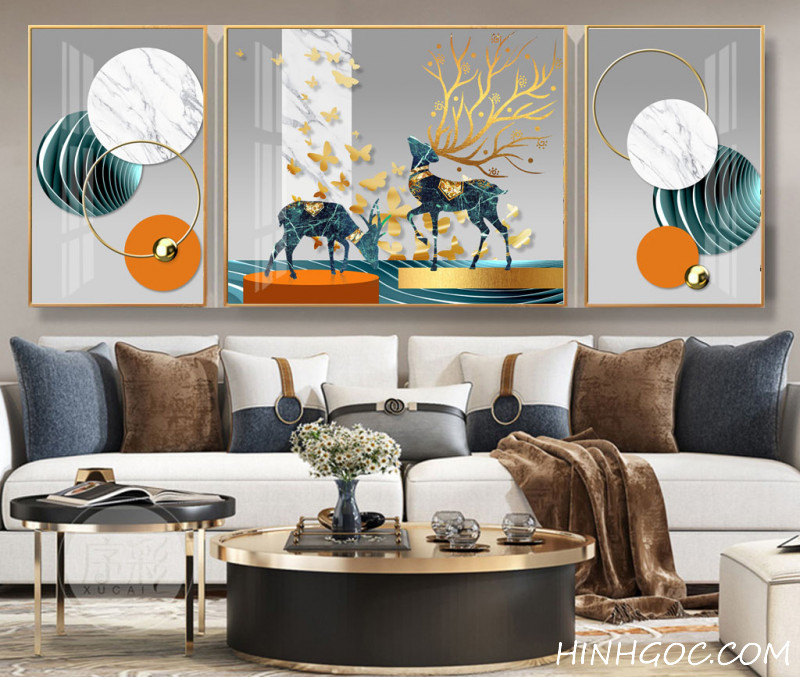 Modern Crystal Wall Hanging Art File - Deer - HQ - 040