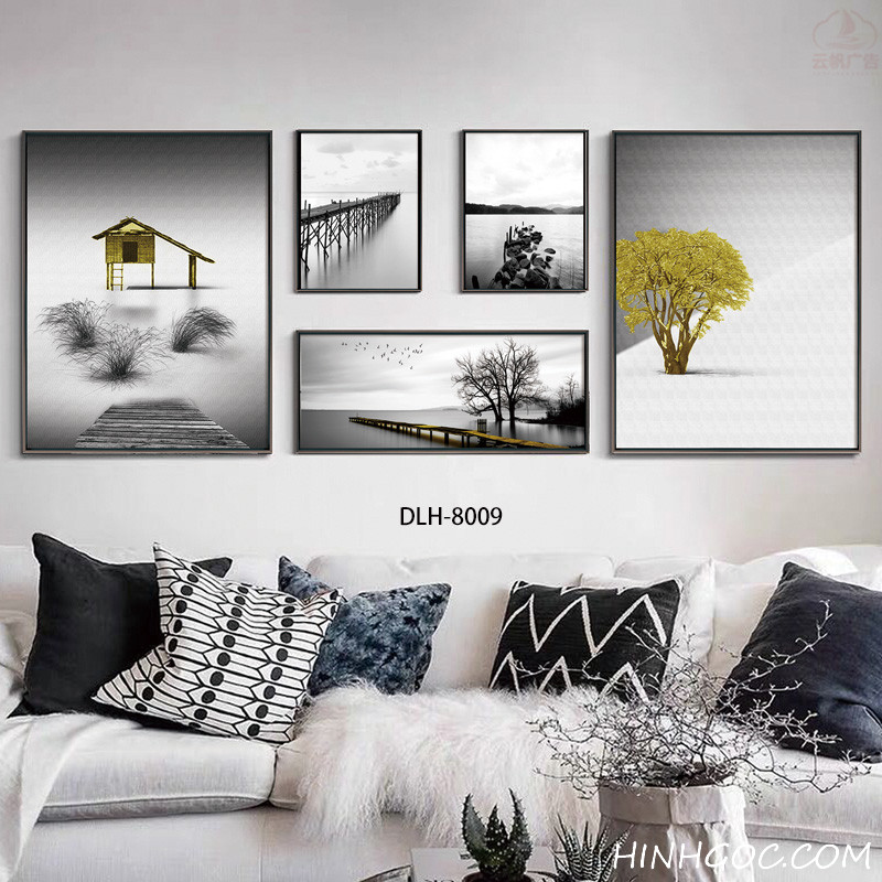 Set of 5 Nordic Abstract Art Files - DLH-8009