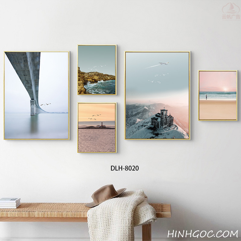 Set of 5 Nordic Abstract Art Files - DLH-8020