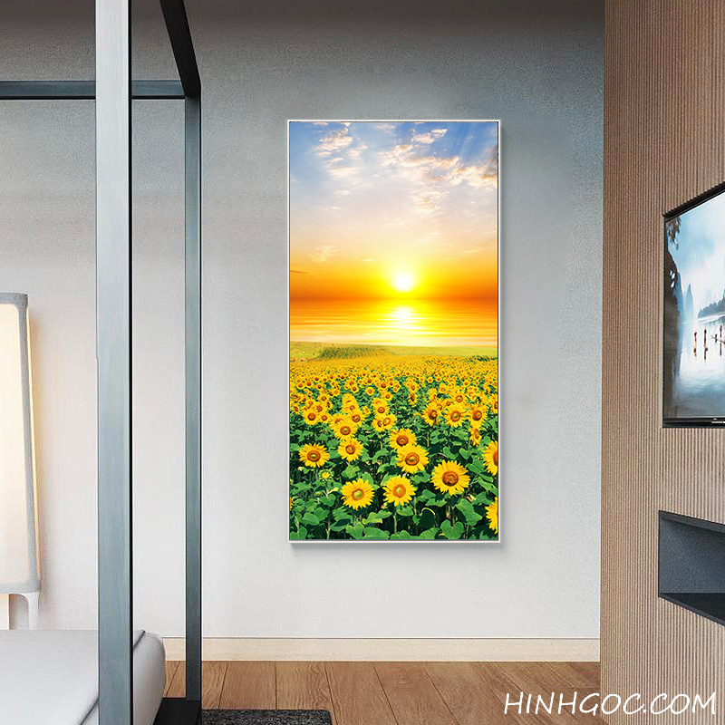 Sunflower landscape painting file - PC0006