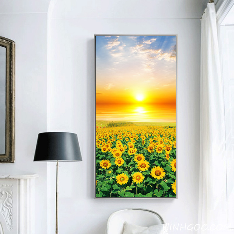 Sunflower landscape painting file - PC0006