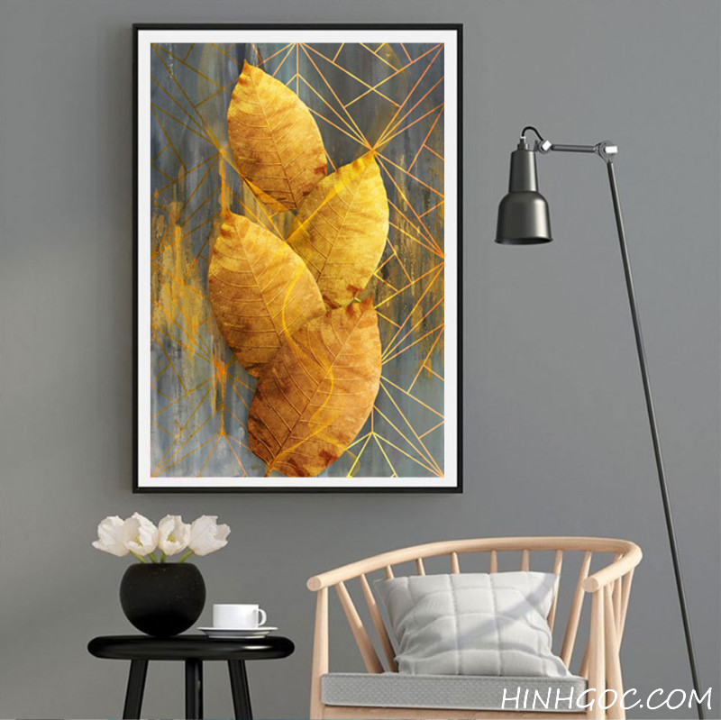 Abstract yellow bodhi leaf picture file - OP23055740