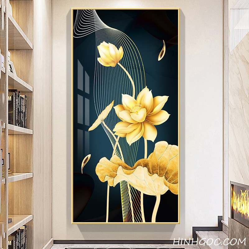 Golden lotus painting file - OP18891836